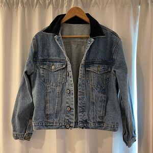 Brandy Melville John Galt Denim Jacket with Blue Collar